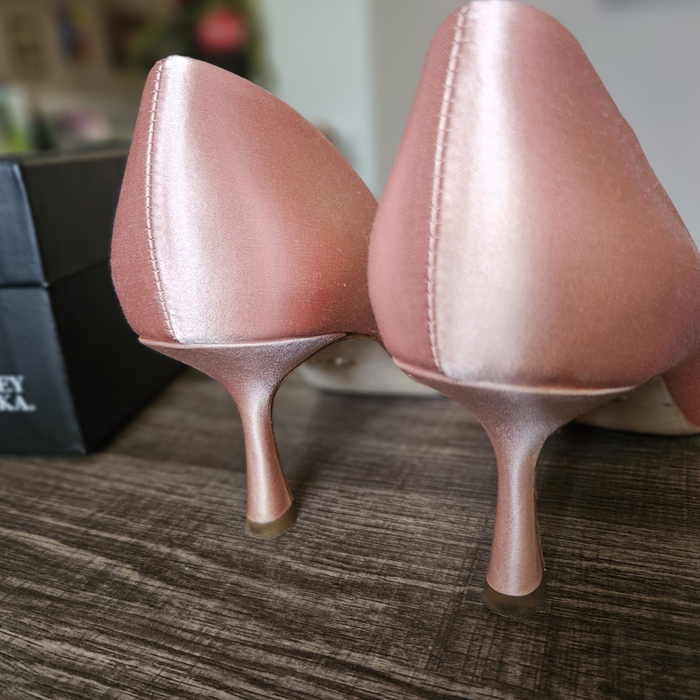 Badgley Mischka Pink Embellished Women's Shoes Sz 9 - Picture 4 of 8